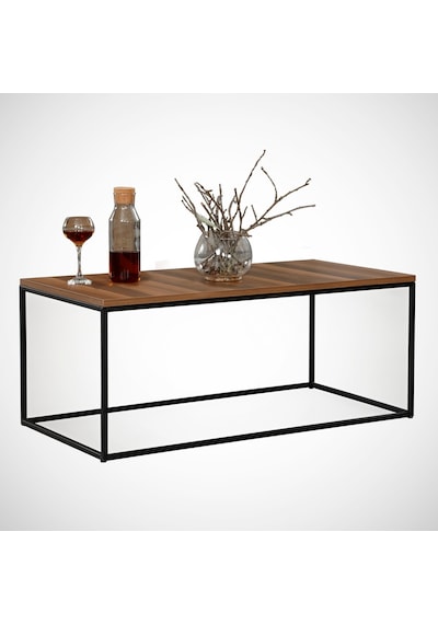Cosco Orta Sehpa Metal & Orta Masa Ceviz/ Metal Ayaklı Sehpa