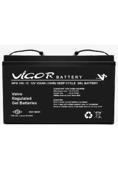 Vigor 12volt 100ah Solar Jel Akü Nano Karbon