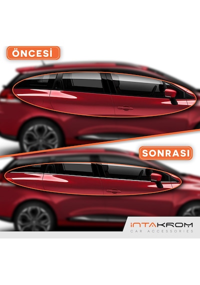 intakrom Renault Clio 4 Sport Tourer Krom Cam Çıtası 8 Parça 2012-2018 N11.5128