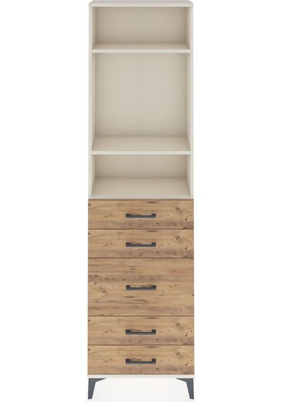 Arges Dolap 3 Raflı 5 Çekmeceli 60x30x221 Aytaşı-çam Aytaşı