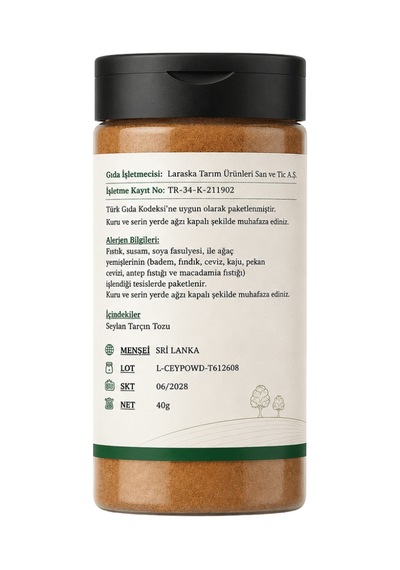 Seylon Tarçın Toz 40g Real Ceylon Cinnamon Powder