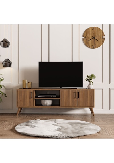 Mezza 1582 Exxen 150 Cm (Ahşap Ayaklı) Tv Üni̇tesi̇ Ürgüp Rengi