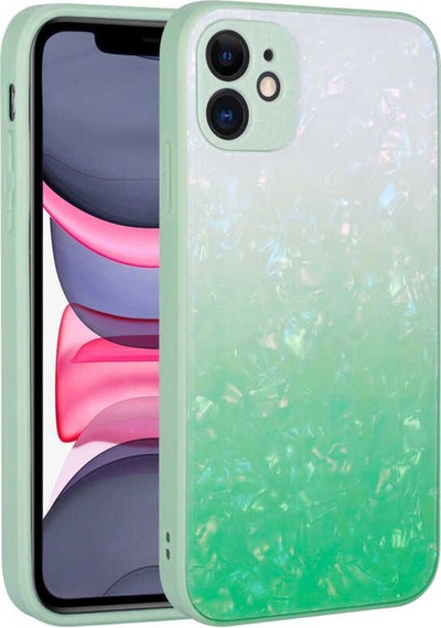 Apple Uyumlu iPhone 11 Kılıf Renk Geçişli Mermer Desenli Sert Silikon Zore Granit Kapak NO5
