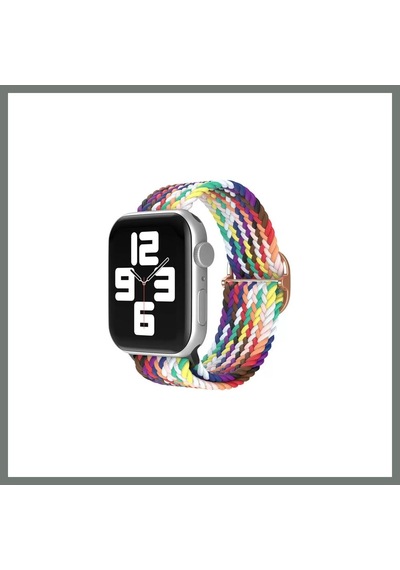 Bezos Watch 42mm Uyumlu Star Kordon - Gökkuşağı 2 Mmbz