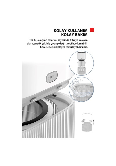 Toshiba Alerjen Karşıtı Beyaz Hava Temizleme Cihazı Purifier Tap-ye25fcıs W