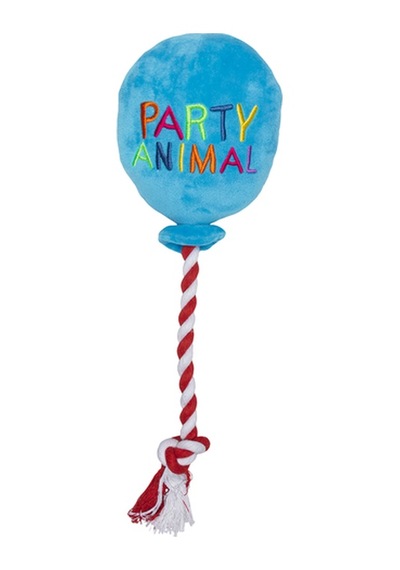 Hnrlıshp Beeztees Köpek Oyuncağı, Parti Balonu, Peluş, Mavi, 39x13x7,5cm