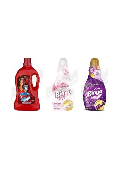 Bingo Renkliler 3lt + Soft Yumuşatıcı 1440 Ml + Soft Yumuşatıcı 1440 Ml 3'lü Set Diğer