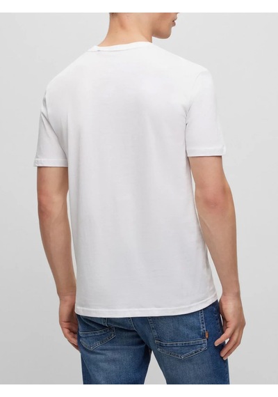 Hugo Boss Erkek T-shırt 50481923-100 50481923-100 Beyaz Beyaz