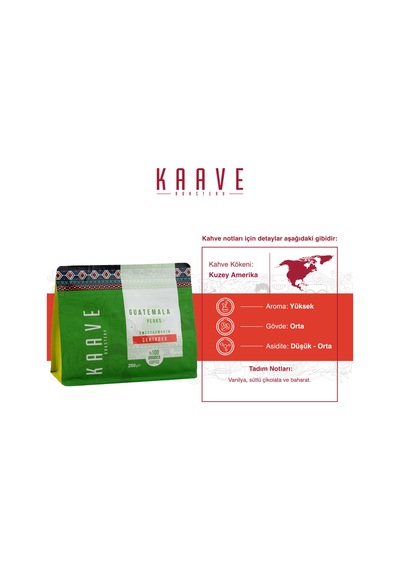 Kaave Roastery Guatemala Peaks Çekirdek 4 x 250 G