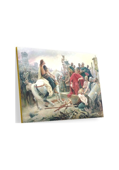 Cakasepetim Vercingetorix Jül Sezar'a Meydan Okuyor Ahşap Mdf Tablo