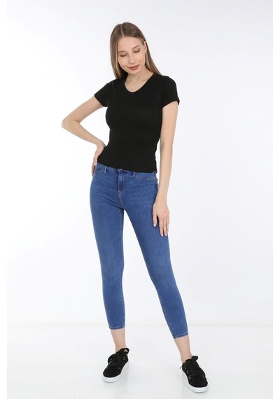 Neslice Kadın V Yaka T-Shirt