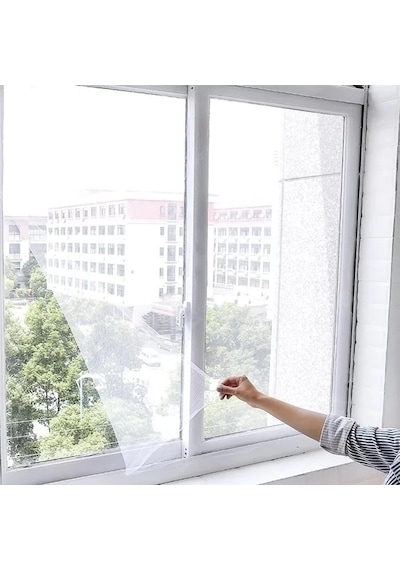 Pencere Cam Sineklik-beyaz 125 Cm X 75 Cm +4m Bant Çok Renkli