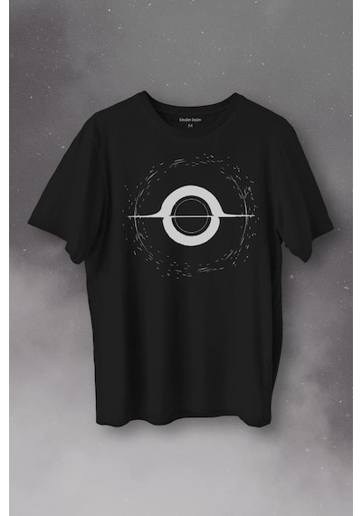 Kara Delik Uzay Zaman Galaksi Karadelik Baskılı Tişört Unisex T-shirt 001
