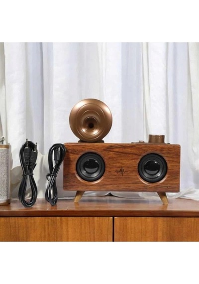 Bluetooth Hoparlör Ahşap Klasik Retro Gramofon Bluetooth Müzik Kutusu 84757541