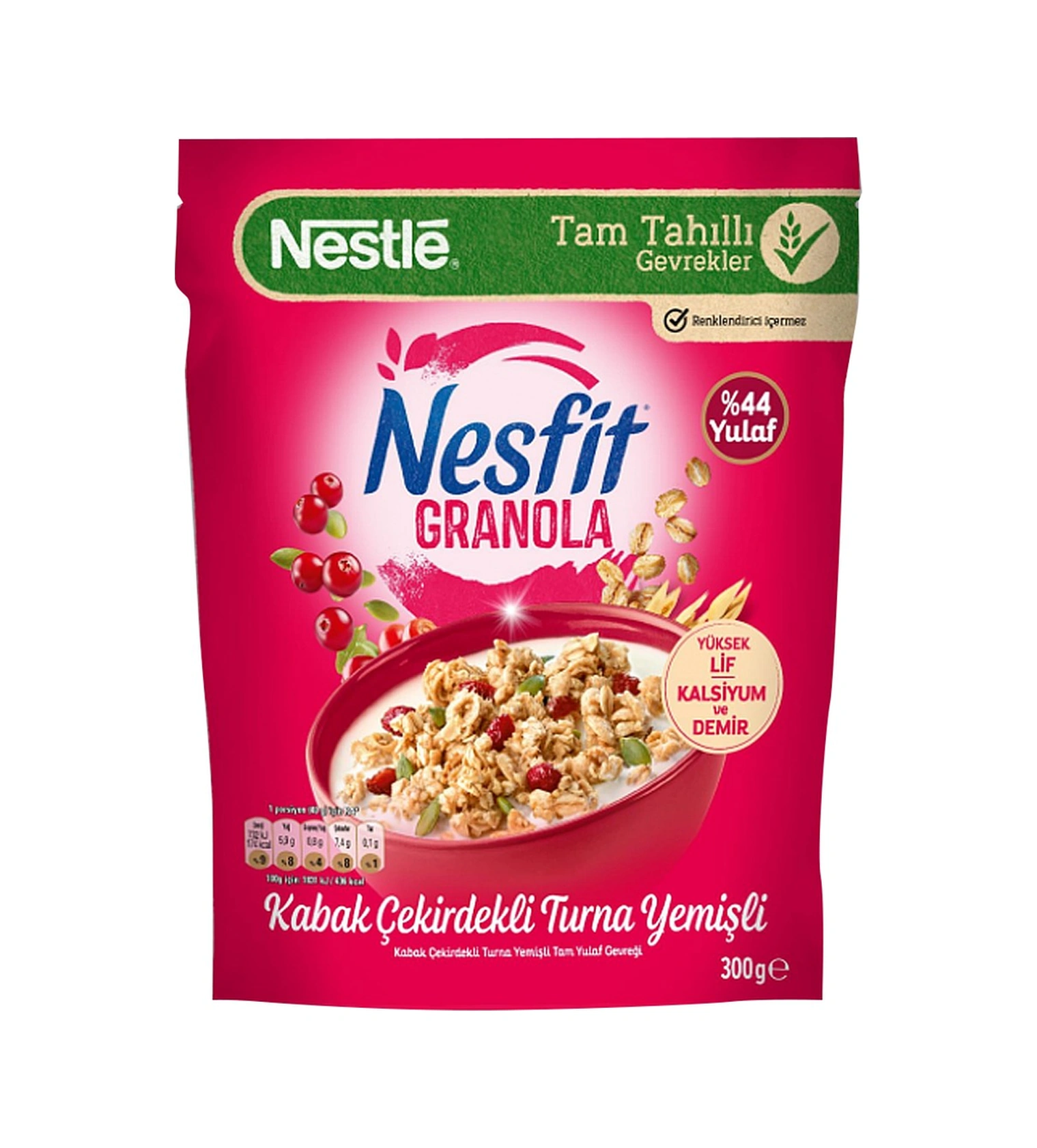 Nestle Nesfit Granola Ballı Ve Kabak Çekirdekli Turna Yemişli 300 Gr 2 Li Paket