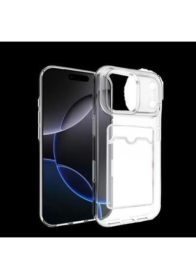 Apple İphone 17 Pro Max Kart Şeffaf Silikon - Şeffaf