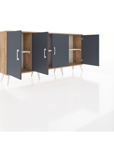 Arges Konsol 3 Raflı 4 Kapaklı 176x30x83 Çam-antrasit/aytaşı Antrasit/aytaşı Arges Konsol 3 Raflı 4 Kapaklı 176x30x83 Çam-antrasit/aytaşı Antrasit/aytaşı