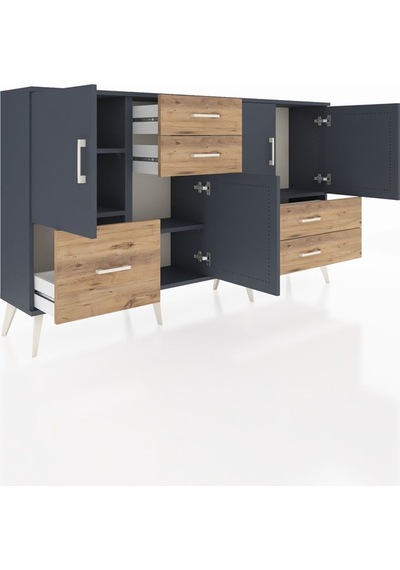 Arges Konsol 4 Raflı 5 Çekmeceli 4 Kapaklı 176x30x99 Antrasit-antrasit/çam Antrasıt/atlas Çam - Antrasıt Arges Konsol 4 Raflı 5 Çekmeceli 4 Kapaklı 176x30x99 Antrasit-antrasit/çam Antrasıt/atlas Çam - Antrasıt