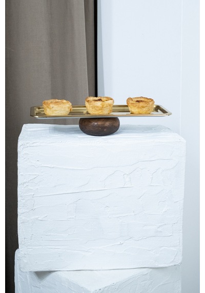 Ahşap Ayaklı Baton Gold Dekoratif 33 Cm Pasta Kek Sunum/servis Tabak Stand Gold - 674336949 Gold