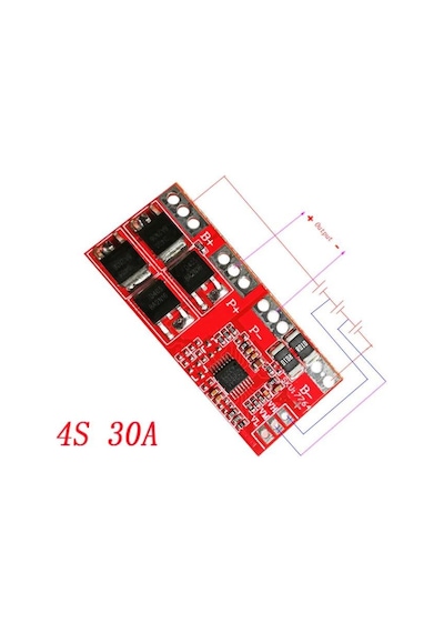 Hobimekatronik 4S 30A Bms 14.8V 18650 Lityum Lipo Pil Şarj Koruma Modülü