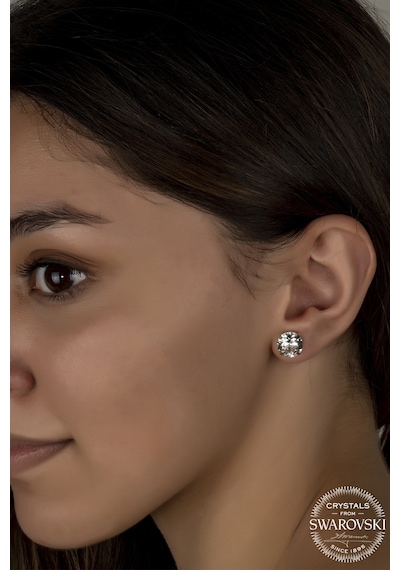 Union Swarovski Crystal Kadın Ss Tırnaklı Çivili Gümüş Küpe