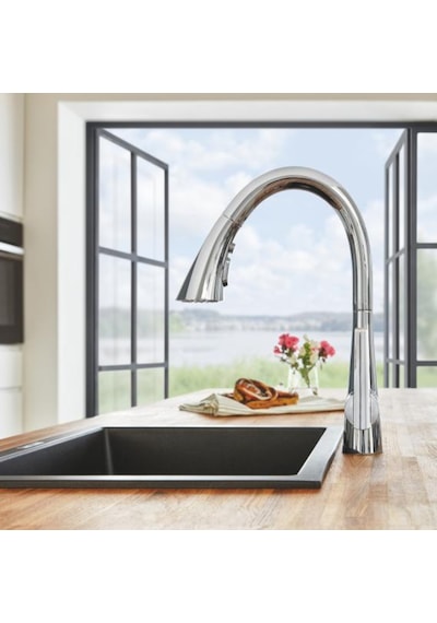Grohe Eviye Bataryası Spiralli 2 Fonksiyonlu Zedra Krom- 32294002