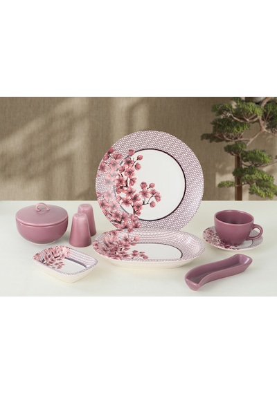 Remetta Riva Delux 30 Parça Kahvaltı Takımı Rd-272 Beyaz - Pembe