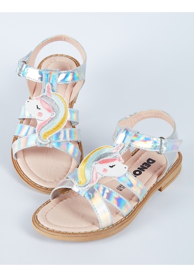 Denokids Unicorn Kız Çocuk Sandalet Çok Renkli