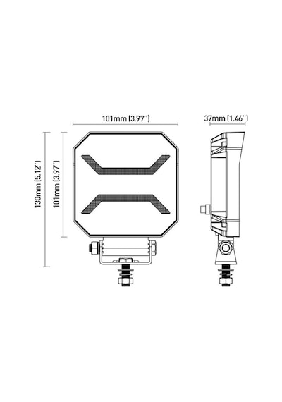 15w Kare 10 Ledli Sis Farı Off Road Çalışma Tekne Lambası