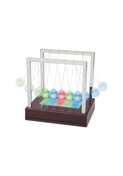 Buffer Led Işıklı Newtons Balans Newton Beşiği Topları Bilye Büyük Boy