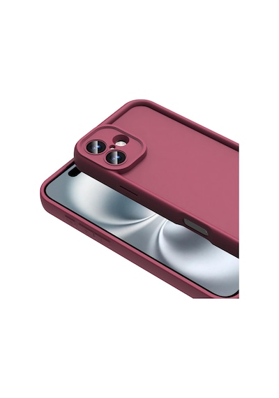Apple iPhone Uyumlu 16 Kılıf Kamera Korumalı Kalın Silikon Üstün Koruma Pazarplus Mürdüm