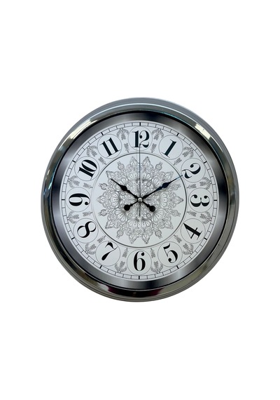 Asil Motif Krom 40 Cm Metal Duvar Saati Çok Renkli