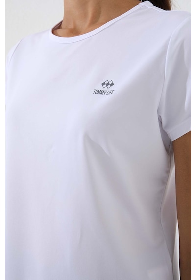 Tommy Life Beyaz Basic Kısa Kol Standart Kalıp O Yaka Kadın T-shirt - 97144 Beyaz