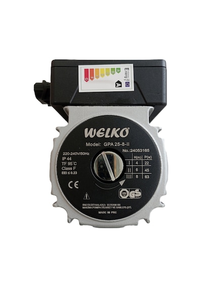 Welko Gpa 25-8-ıı Frekans Konvertörlü 18-30.000 Kazan İçin Sirkülasyon Pompası 8 Mss 4,2 M3/h