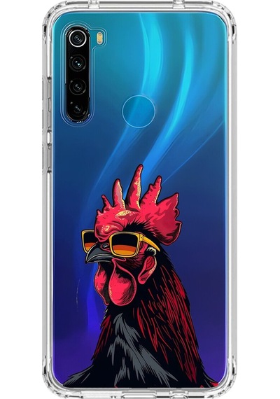 Xiaomi Redmi Note 8 Uyumlu Şeffaf Kılıf Cool Horoz Tasarımlı