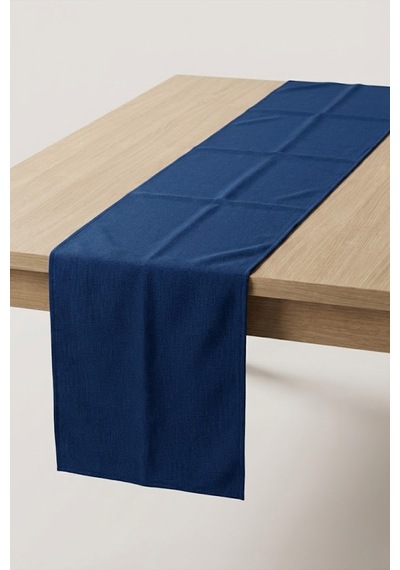 Dekoratif Bohem Runner - Yemek Masası Ve Salon Konsol Örtüsü 50x150 Cm Lacivert