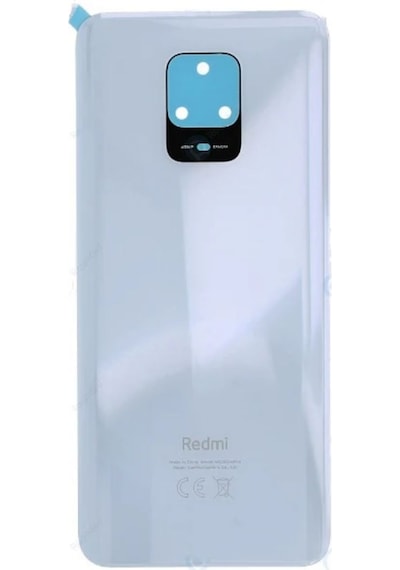 Xiaomi Redmi Note 9 Pro Beyaz Arka Pil Kapağı Batarya Kapağı Beyaz