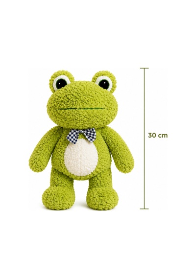 Yumuşacık Sevimli Büyük Boy Kurbağa Peluş Oyuncak 30 Cm Çok Renkli