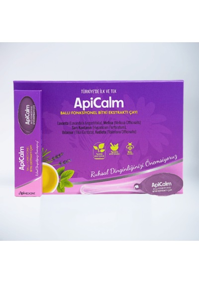 Apimedicine Apicalm Ballı Fonksiyonel Bitki Ekstrakt Çayı 12'li Paket - Günlük Rahatlama Rutini Kaşık Çay
