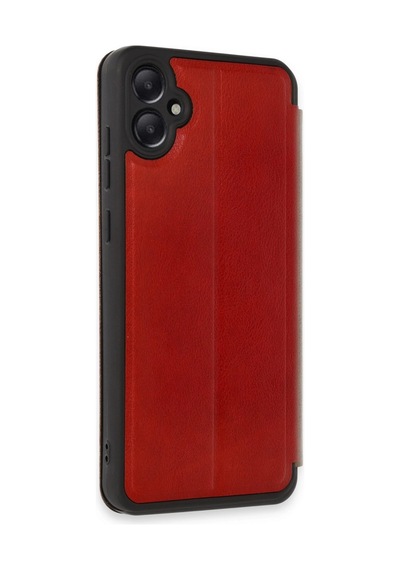 Samsung Uyumlu Galaxy A05 Kılıf Flip Cover Kırmızı,
