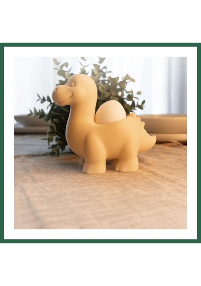Bezos 3d Baskı Dinozor Yumurtalık - Sevimli Eggosaurus Yumurta Tutucu-bej Bzs01