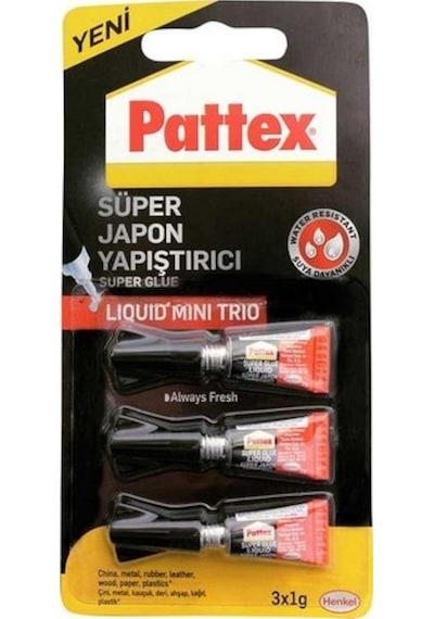 Pattex Süper Japon Mini Trio Yapıştırıcı 3Lü