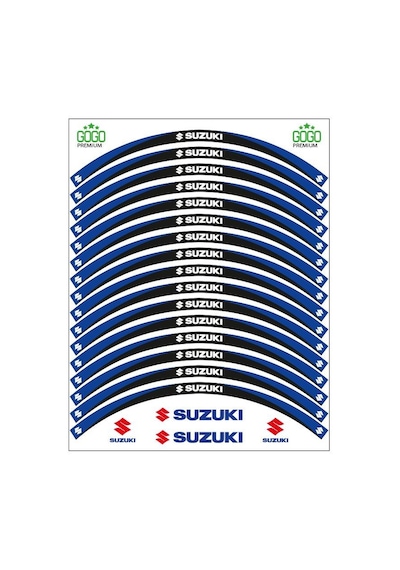 Sevenkardeşler Mavi Siyah Suzuki Reflektörlü Jant Şeridi