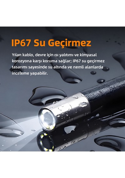 Profesyonel 1,5 Metre Ptz Endoskop Kamera - 360 Derece Dönebilen