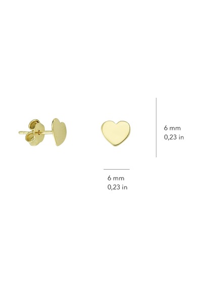 Goldkupe 14 Ayar Altın Kalp Küpe 0,71 Gr-638