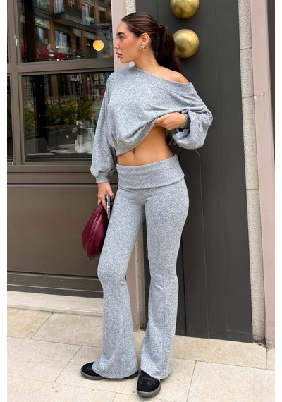 Seeh Gri Bluz Pantolon İkili Takım Sh314 Standart