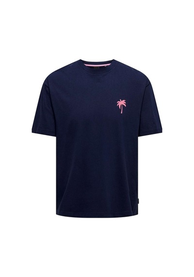 Only & Sons Onsmervyn Lıfe Rlx Summer Ss Tee 22029519 Lacivert 001