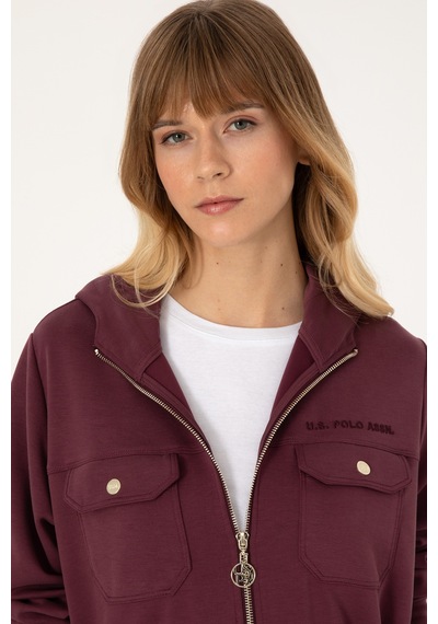 U.s. Polo Assn. Kadın Plum Sweatshirt 50309102-vr177 New Plum