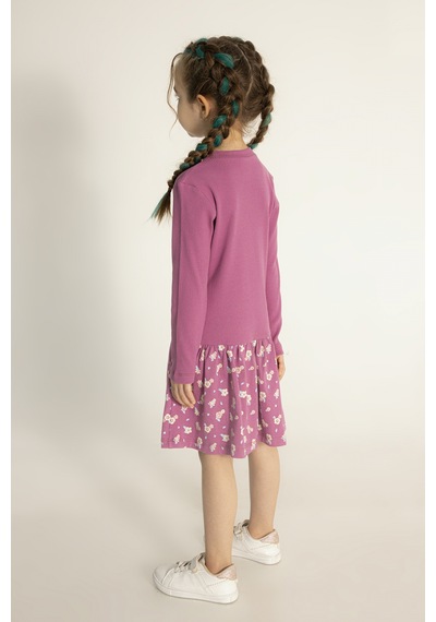 Bellamio Kids Çiçek Desenli Kız Çocuk Mor Elbise Bellamio Kids Çiçek Desenli Kız Çocuk Mor Elbise