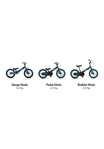 Smartrike Xtend 3'ü 1 Arada Büyüyen Çocuk Bisikleti, 3-7 Yaş İçin Dengeden Pedala Eğitim Bisikleti Mavi
